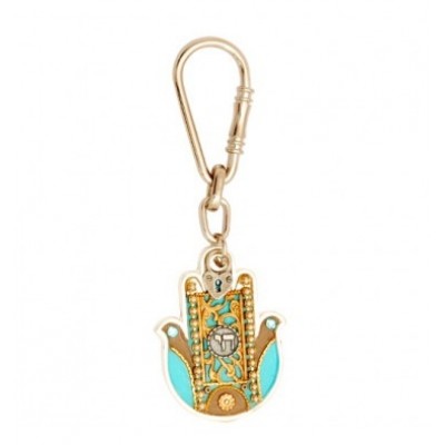 Chai Hamsa Hand Key Chain